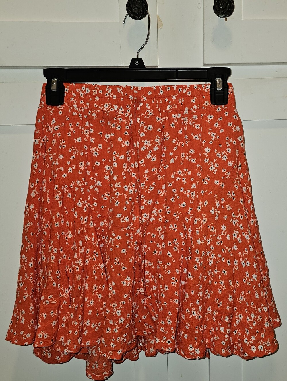 Mud Pie Orange Floral Skirt